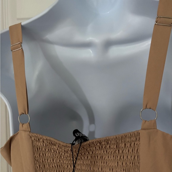 Scarlet Darkness Corset Sundress Tan Size Small Milkmaid Whimsical Goth - Picture 10 of 11